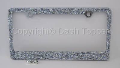 Rainbow Crushed Crystal License Plate Frame