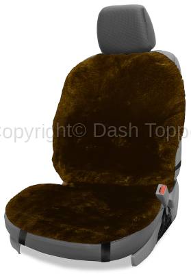 Seat Topper™ Sheepskin Topper Brown Without Headrest Cover